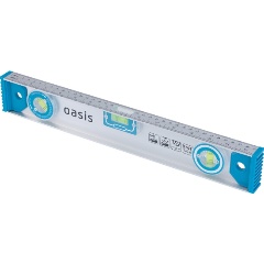 Изображение товара Уровень алюминиевый рельс Oasis 1000 мм, 3 глазка (1 поворотный), линейка 103040500017