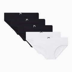 Изображение товара Набор трусов 5 шт. TUOSITE TSW004-3 женские, цвет белый\черный микс, размер XL
