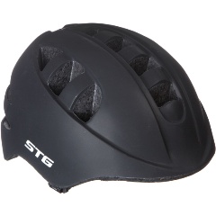 Изображение товара Шлем STG , модель MA-2-B , размер M(52-56)cm черн, с фикс застежкой. C Фонариком в застежке