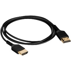 Изображение товара Кабель HDMI Wize WAVC-HDMIUS-1.8M, v.2.0, 19M/19M, 4K/60 Hz 4:4:4, 36 AWG, HDCP 2.2,ультратонкий, позол.разъемы, черный, 1.8м