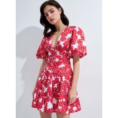 Изображение товара Платье ZARINA 3226015545-207 женское, цвет красно-белый, размер 46