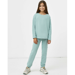 Изображение товара Брюки MARK FORMELLE 187766 для девочки, цвет серо-зелёный, размер 140