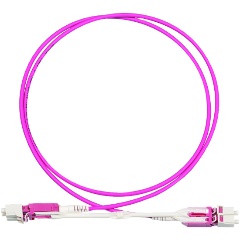 Изображение товара Патч-корд оптический TopLan, дуплексный, LC-LC, для панелей высокой плотности, OM4, LSZH, 45 м, розовый