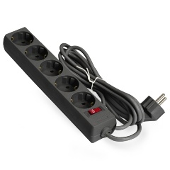 Изображение товара Сетевой фильтр ExeGate SP-5-10B (5 евророзетки, 10м, выключатель, черный)