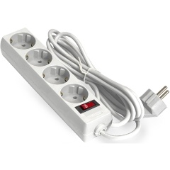 Изображение товара Удлинитель ExeGate EC-4-1.8W (4 евророзетки, 1.8м, выключатель, белый)