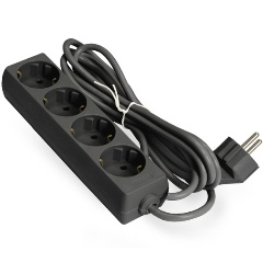 Изображение товара Удлинитель ExeGate ECE-4-3B (4 евророзетки, 3м, черный)