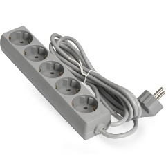Изображение товара Удлинитель ExeGate ECE-5-3G (5 евророзеток, 3м, серый)