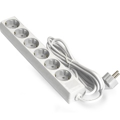 Изображение товара Удлинитель ExeGate ECE-6-1.8W (6 евророзеток, 1.8м, белый)