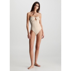 Изображение товара Купальник слитный CALVIN KLEIN KW0KW02142-ACE женский, цвет бежевый, размер XS