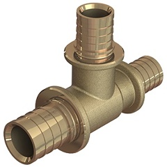 Изображение товара Тройник ELSEN 32-32-32 из латуни для труб диаметром 32 мм