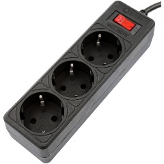 Изображение товара Сетевой фильтр 5bites GARDA SP3B-518 3 розетки euro и rus защитой от импульсных помех