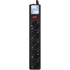 Изображение товара Фильтр-удлинитель Power Cube 0,5 м д/подкл. к UPS (C14), 5 розеток (черный) 10А/2,2кВт(SPG5-B1)