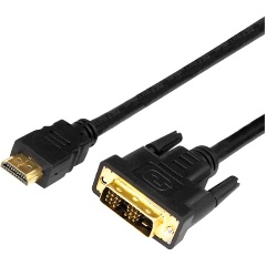 Изображение товара Кабель Rexant HDMI-DVI-D 3 м, с фильтрами, серия Gold