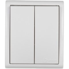 Изображение товара Выключатель Simon 2-кл. ОП Simon 15 Aqua 10А IP54 винт. зажим бел. 1594398-030