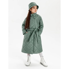 Изображение товара Детское демисезонное пальто для девочек AmaroBaby TRENDY 140-146 фисташковое