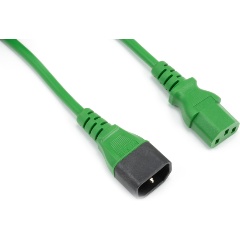 Изображение товара Кабель питания FILUM FL-PC-C13/C14-C1-1.8-GR ПВС-АП 3x1.0 С13 - C14, 220/250В, 10А, зеленый, 1.8м