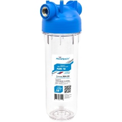 Изображение товара Корпус фильтра АКВАБРАЙТ АБФ-10-34 прозрачный, для холодной воды, SL10, 3/4 дюйма