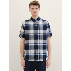 Изображение товара Рубашка TOM TAILOR 1040139/34718 мужская, цвет темно-синий, размер L