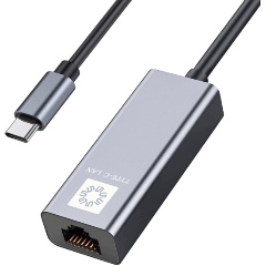 Изображение товара Кабель-адаптер 5bites UA2C-45-16BK USB3.1 RJ45 100MB AL серый