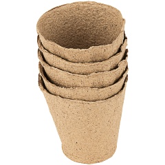 Изображение товара Горшочек для рассады 80х80 мм, торфяной, 5 шт., Россия, 64364