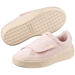 Кроссовки PUMA 36596001 Suede Platform Strap Jr для девочки, цвет  светло-розовый, рус. размер 38 — купить в интернет-магазине ОНЛАЙН ТРЕЙД.РУ