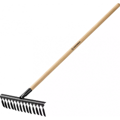 Изображение товара Грабли садовые GRINDA с деревянным черенком 14 витых зубьев, 444х95х1300 мм