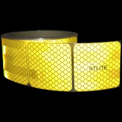 Изображение товара Лента световозвращающая сегментированная для тентов RTLITE RT-V104 50 мм х 5 м, жёлтая