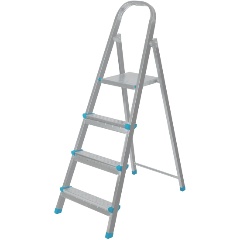 Изображение товара Лестница-стремянка КУРС стальная, 4 ступени, 65326