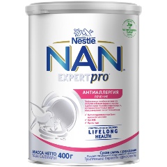 Изображение товара Молочная смесь NAN EXPERTPRO АнтиАллергия с рождения 400 г