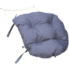 Изображение товара Подставка для ног на кресло подвесное с ротангом и серой подушкой