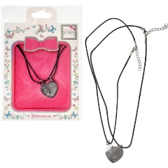 Изображение товара Парные цепочки-шнурки с подвеской LUKKY Fashion Сердце Котиков, 2 шт