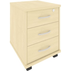 Изображение товара Тумба Riva подкатная 3 ящ. с фолдингом А.ТМ-3F Клён 420*450*556