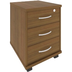 Изображение товара Тумба Riva подкатная 3 ящ. с фолдингом А.ТМ-3F Орех 420*450*556