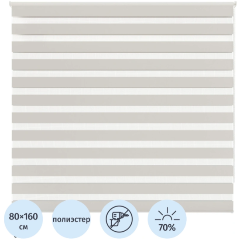 Изображение товара Рулонная штора Комус Мебель Angora 538603 V1 день/ночь, 80х160, белый (2200903КТ)