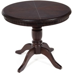 Изображение товара Стол обеденный STEFANO круглый, бук, мдф, D90+30x77см, Tobacco