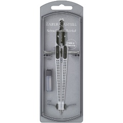 Изображение товара Циркуль Faber-Castell, + грифели, пластиковый футляр