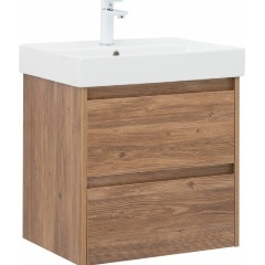 Изображение товара Тумба под раковину Nova Lite 60, 2 ящика, дуб шоколадный