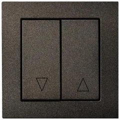 Изображение товара Выключатель жалюзи двухклавишный Liregus Epsilon антрацит 28-1101