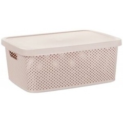Изображение товара Ящик для хранения HOBBY LIFE DIAMOND розовый 3.5л с крышкой (HL041259P)