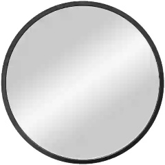 Изображение товара Зеркало Мун черное D 350 из МДФ, стильное дизайнерское зеркало