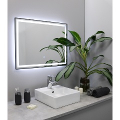 Изображение товара Зеркало с подсветкой прямоугольное 90х70 см графит