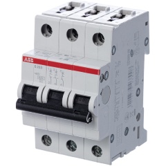 Изображение товара Автоматический выключатель ABB 3P B 25А 6кА S203 B25 для защиты электросети