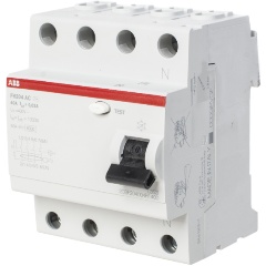 Изображение товара Устройство защитного отключения (УЗО) ABB 4p 40А 30мА тип AC FH204 2CSF204004R1400