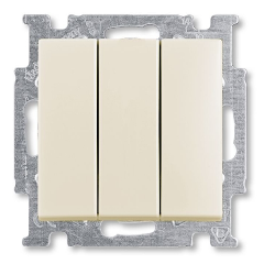 Изображение товара Выключатель ABB 3-клавишный, 16 A, Basic 55, слоновая кость