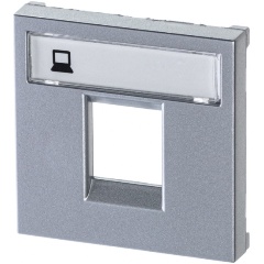 Изображение товара Накладка ABB Zenit для разъёма 2018.5 двухмодульная, серебристый, 2CLA221810N1301