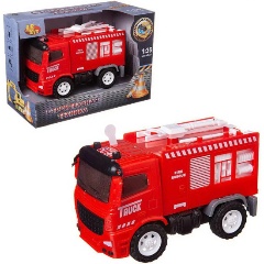 Изображение товара Машинка инерционная Abtoys C-00447 Пожарная машина звук и свет 1:36