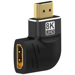 Изображение товара Адаптер KS-is 8K HDMI A M в HDMI A F угловой (KS-904E) горизонтальный вправо
