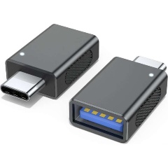 Изображение товара Адаптер KS-is KS-753GR USB A F в USB C M 10Gbps LED серый (KS-753GR)
