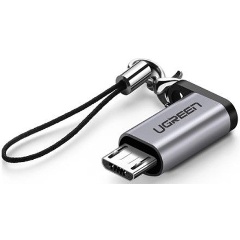 Изображение товара Адаптер-переходник UGREEN US282 USB-C - microUSB, серый