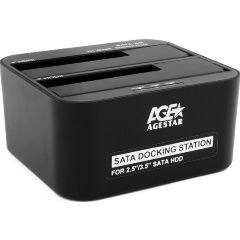 Изображение товара Док-станция для HDD 2.5"/3.5" AgeStar 3UBT6-6G пластик, черный, USB 3.0